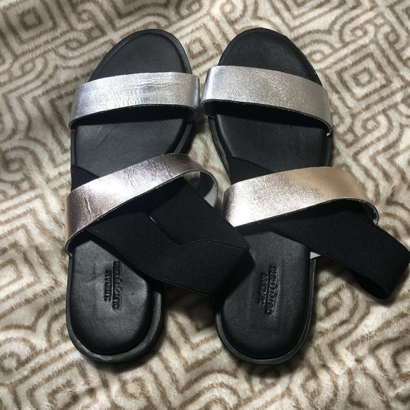 Helena Slingback Sandals Metallic Gladiator Sz 8 - Picture 5 of 8